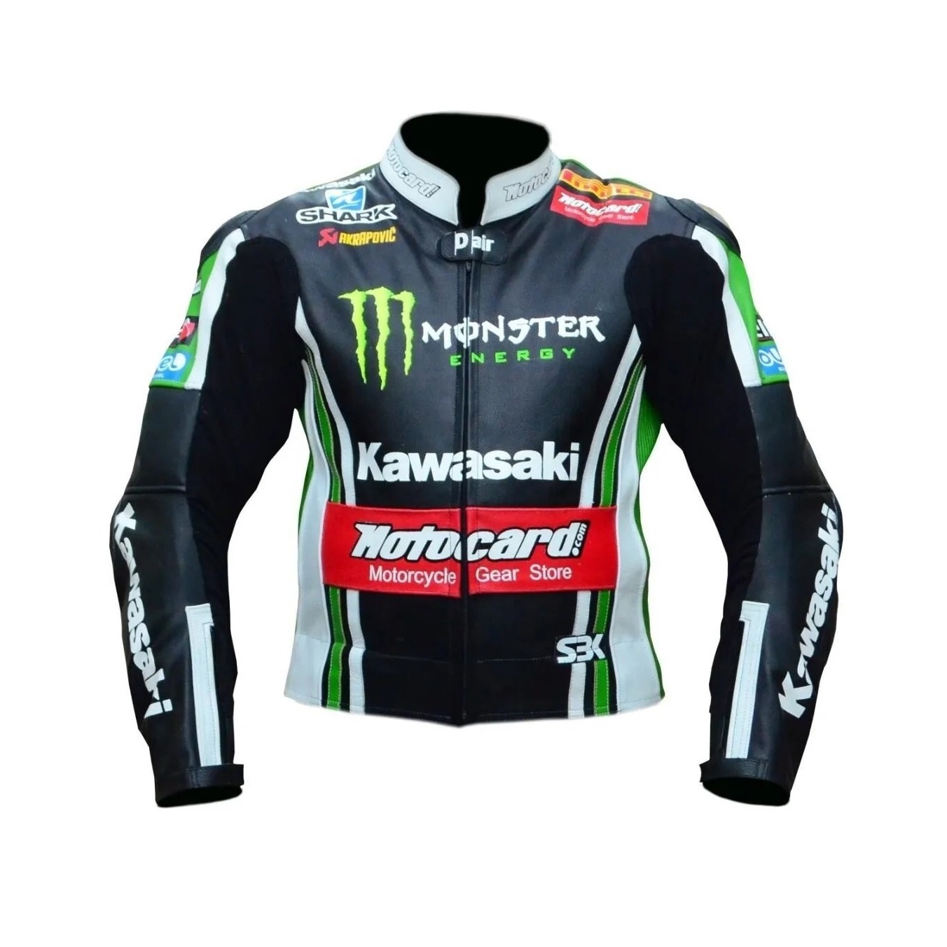 Kawasaki Ninja Monster Cowhide Leather Motorbike Jacket