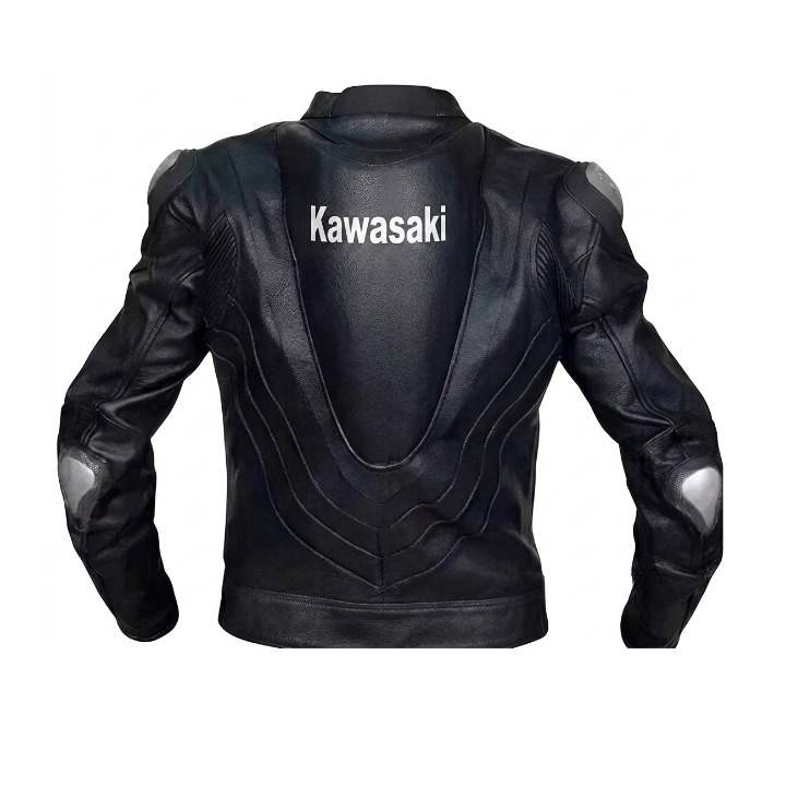 Kawasaki Ninja Black Racing Leather Jacket - Image 2